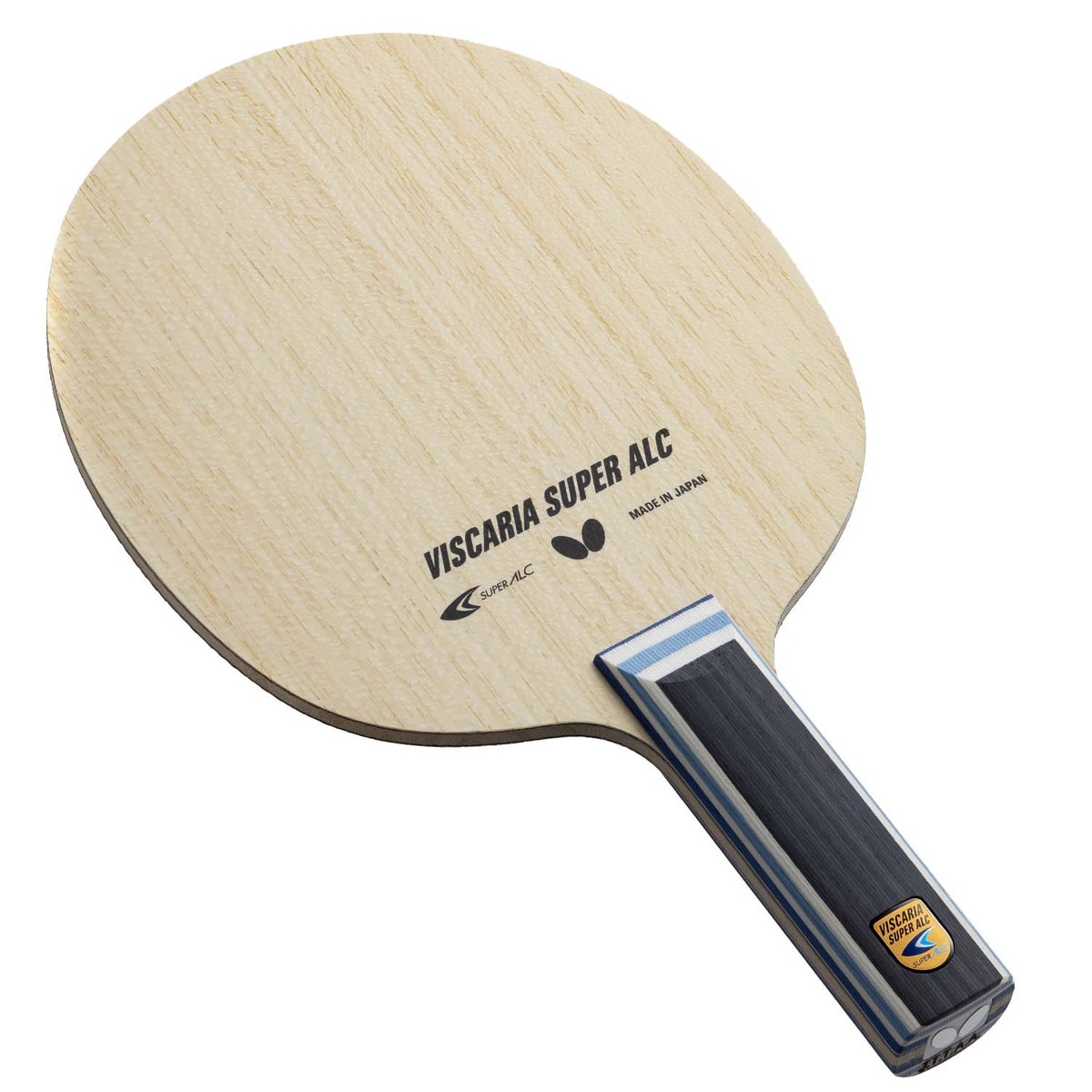 Butterfly Viscaria Super ALC Blade: Diagonal Shot of Straight Handle